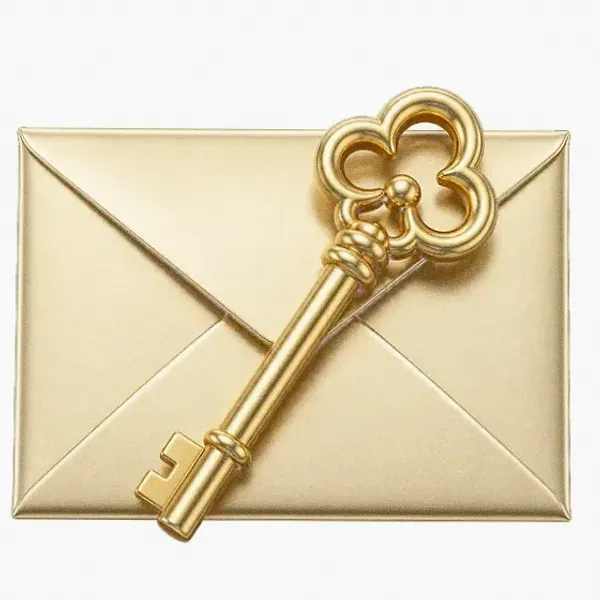 Key on envelope — Cashmo