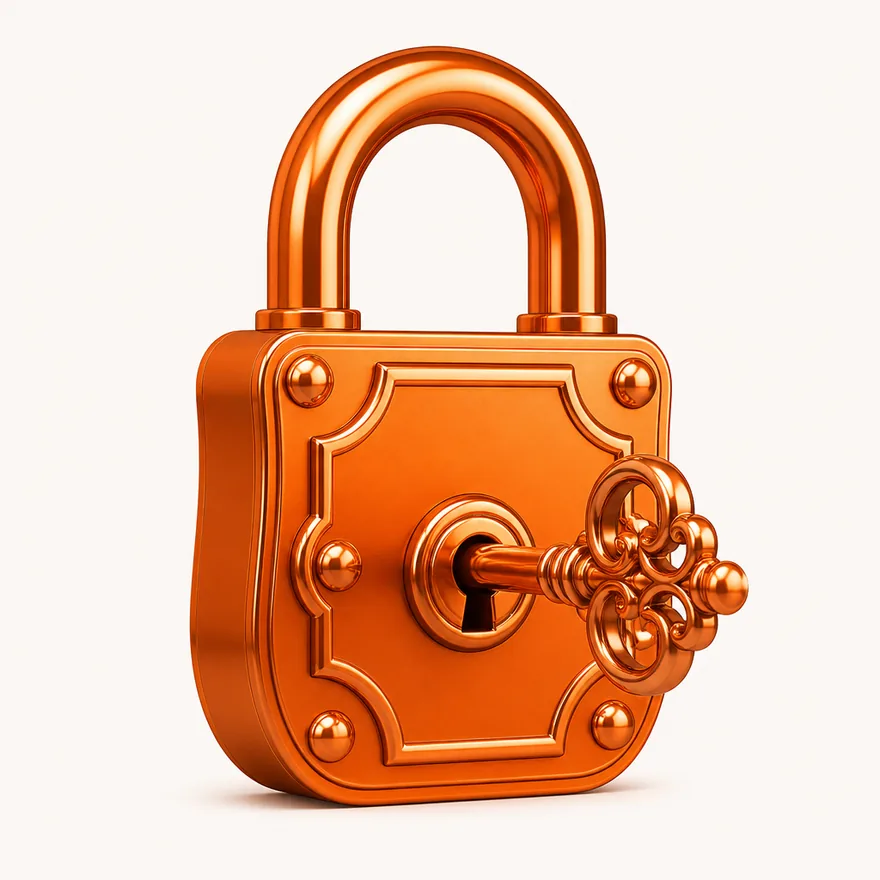 Padlock with key — Cashmo