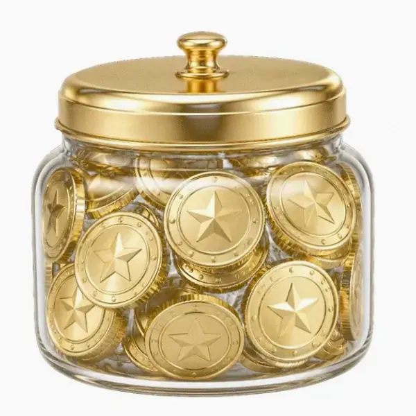 Coin-filled jar — Cashmo