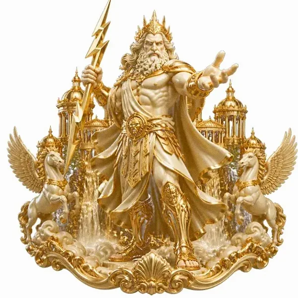 Zeus with lightning — Cashmo