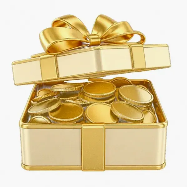 Gift box with coins — Cashmo
