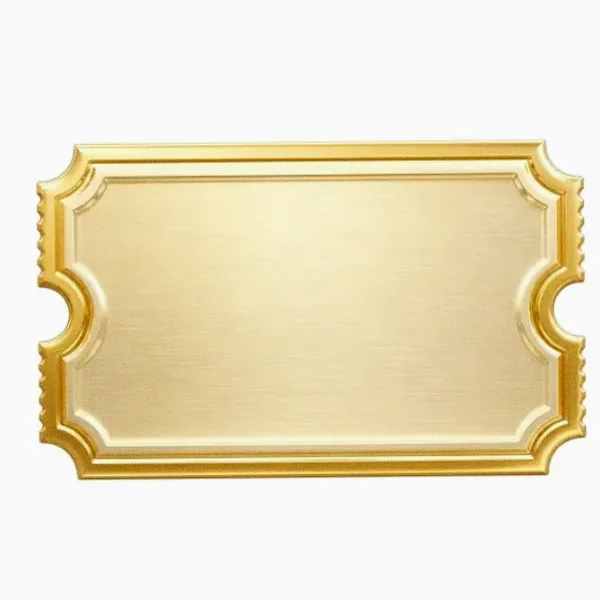 Blank ticket plaque — Cashmo