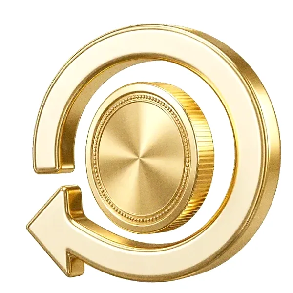 Coin with circular arrow — Cashmo